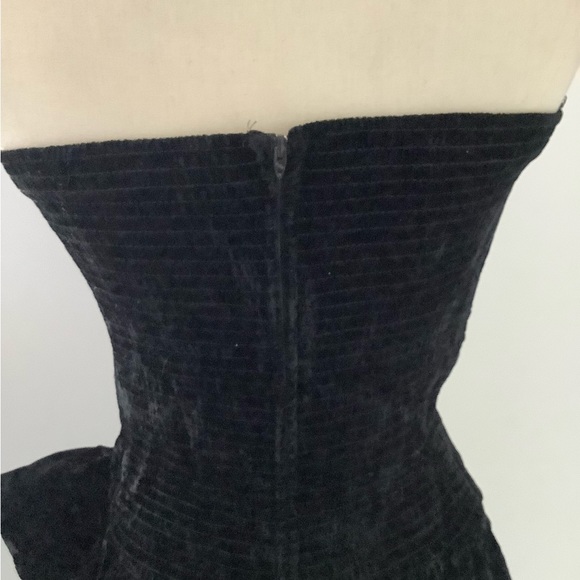 80s vintage velvet big bow dress small xs - Picture 3 of 10